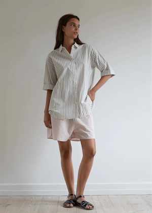 Cecilia poplin skjorte Soft Mint Stripe Studio Feder